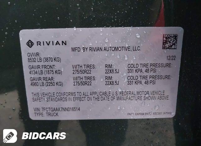 7FCTGAAA7NN016514 2022 Rivian R1T photo no. 9