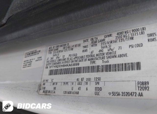 1FTYR2XM5HKA03599 2017 Ford Transit-250 photo no. 9