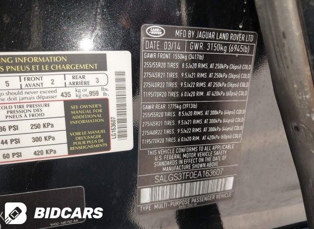 SALGS3TF0EA163607 2014 Land Rover Range Rover photo no. 9