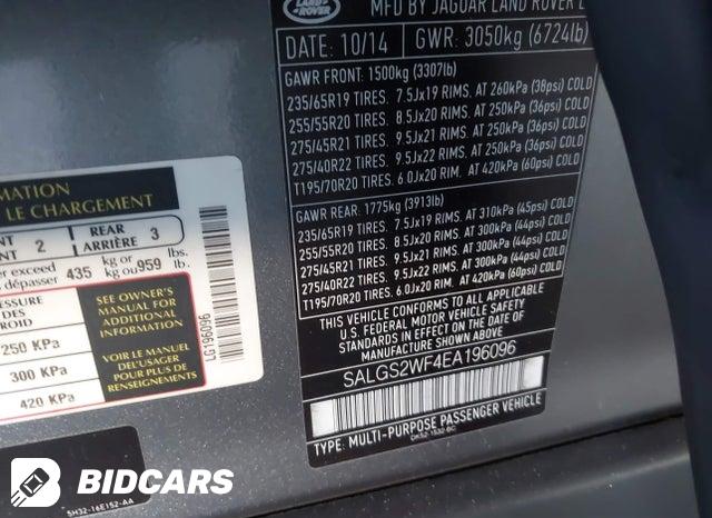 SALGS2WF4EA196096 2014 Land Rover Range Rover photo no. 9