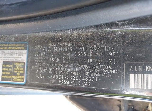 KNADE123X86348331 2008 KIA Rio photo no. 9
