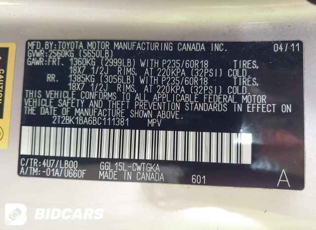 2T2BK1BA6BC111381 2011 Lexus RX photo no. 9