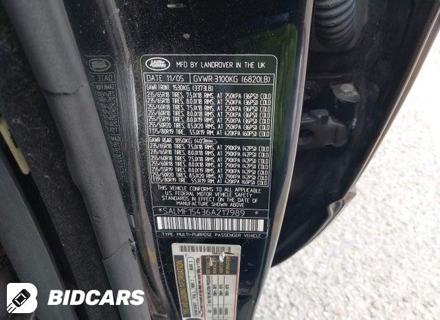 SALMF15436A217989 2006 Land Rover Range Rover photo no. 9