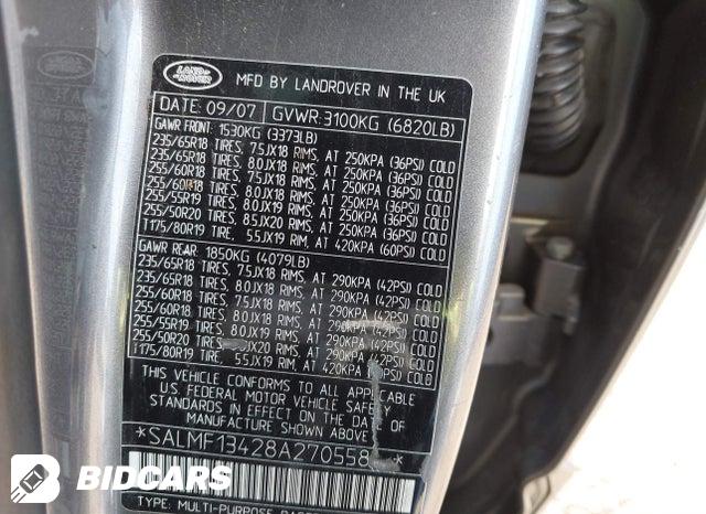 SALMF13428A270558 2008 Land Rover Range Rover photo no. 9