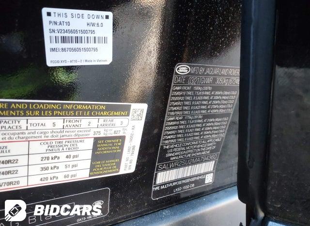 SALWR2SU2MA794360 2021 Land Rover Range Rover photo no. 9