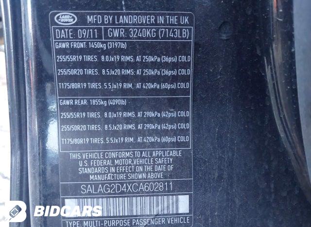 SALAG2D4XCA602811 2012 Land Rover LR4 photo no. 9