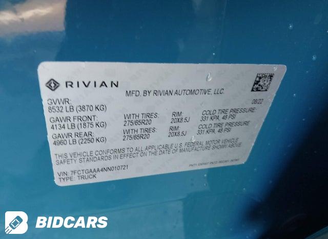 7FCTGAAA4NN010721 2022 Rivian R1T photo no. 9