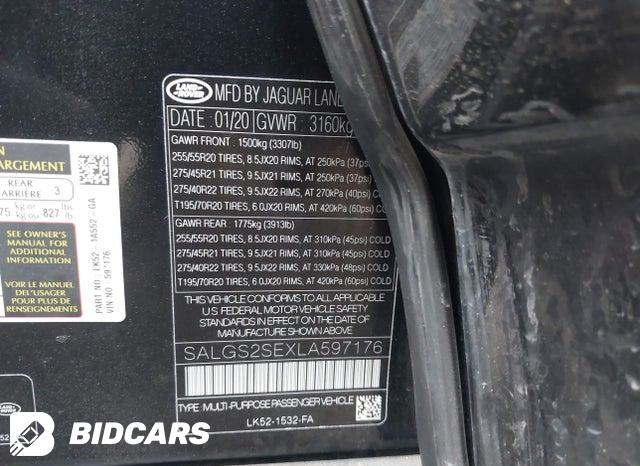 2020 Land Rover Range Rover — VIN SALGS2SEXLA597176, şəkil 9