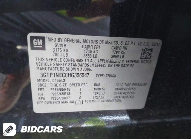 3GTP1NEC0HG356547 2017 GMC Sierra photo no. 9