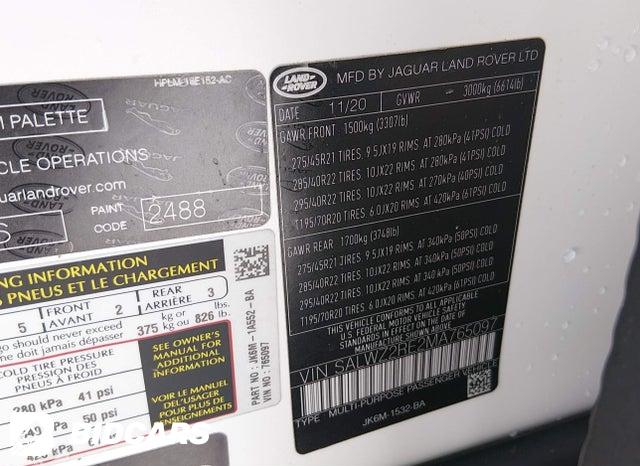 SALWZ2RE2MA765097 2021 Land Rover Range Rover photo no. 9