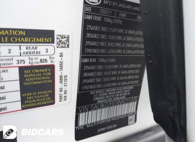 SALWZ2RE6NA211370 2022 Land Rover Range Rover photo no. 9