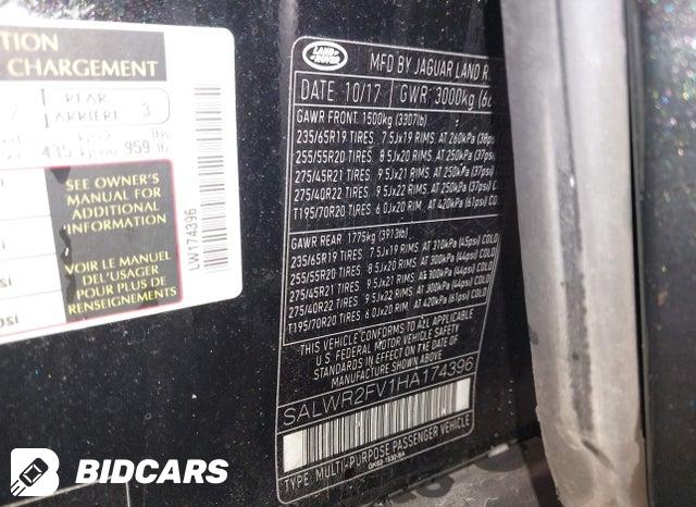 SALWR2FV1HA174396 2017 Land Rover Range Rover photo no. 9