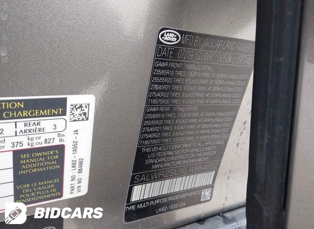 SALWR2SUXLA884662 2020 Land Rover Range Rover photo no. 9