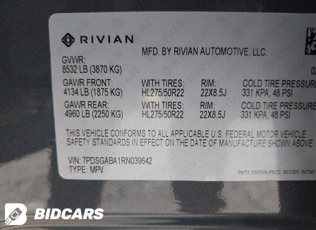 7PDSGABA1RN039642 2024 Rivian R1S photo no. 9