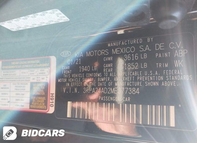 3KPA24AD2ME377384 2021 KIA Rio photo no. 9