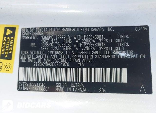 2T2BK1BA2EC251870 2014 Lexus RX photo no. 9