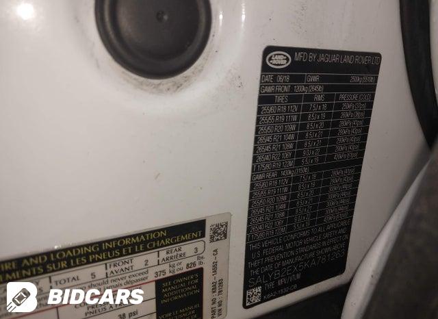 SALYB2EX5KA781263 2019 Land Rover Range Rover photo no. 9