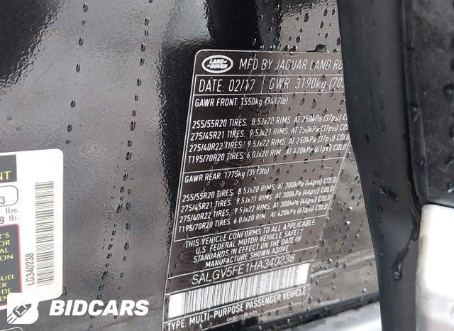 SALGV5FE1HA340238 2017 Land Rover Range Rover photo no. 9