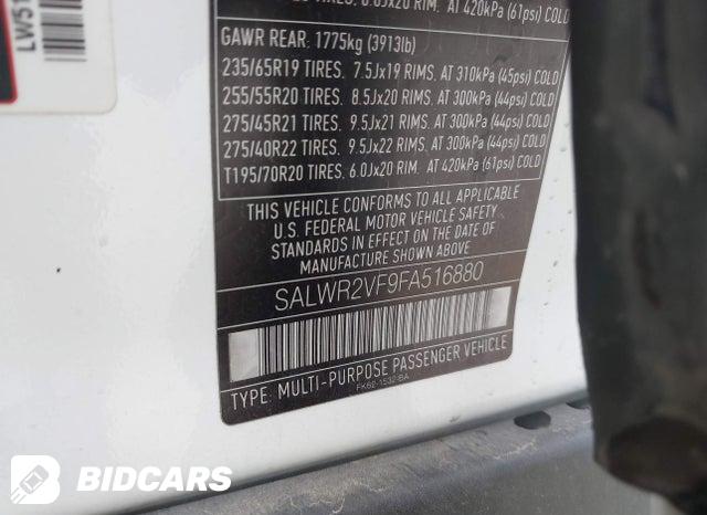 SALWR2VF9FA516880 2015 Land Rover Range Rover photo no. 9