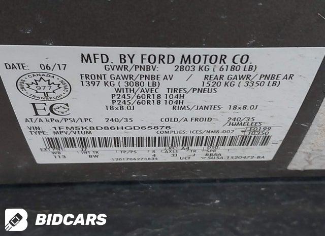 1FM5K8D86HGD65876 2017 Ford Explorer photo no. 9