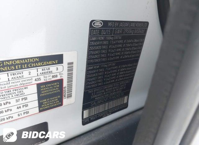SALWR2VF7FA626519 2015 Land Rover Range Rover photo no. 9