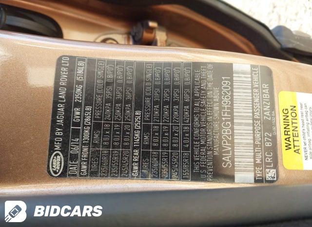 SALVP2BG1FH962091 2015 Land Rover Range Rover photo no. 9