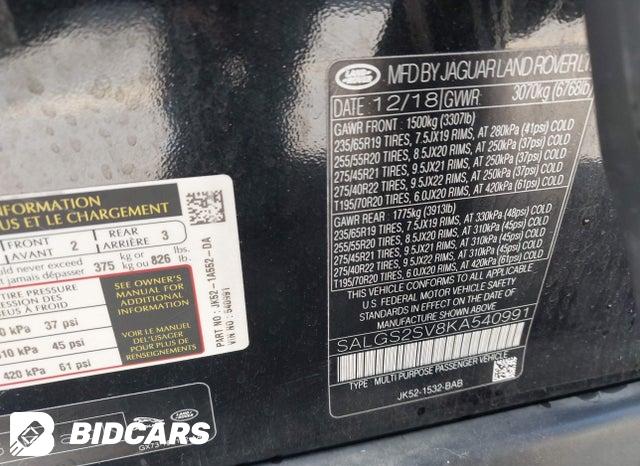 SALGS2SV8KA540991 2019 Land Rover Range Rover photo no. 9