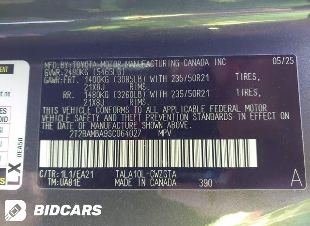2T2BAMBA9SC064027 2025 Lexus RX photo no. 9