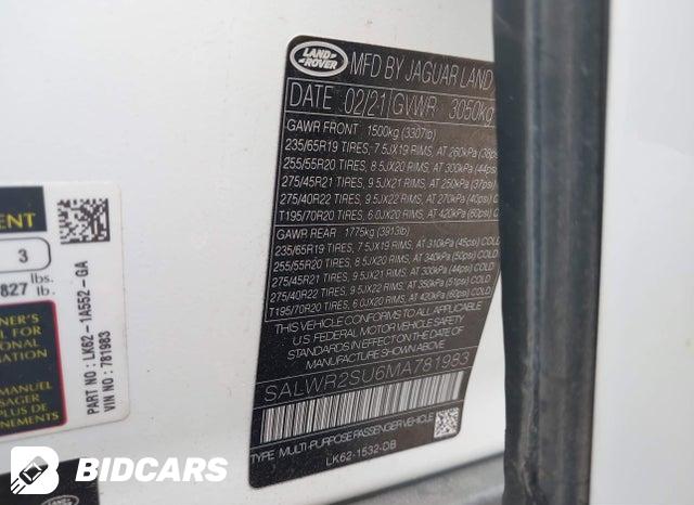 SALWR2SU6MA781983 2021 Land Rover Range Rover photo no. 9
