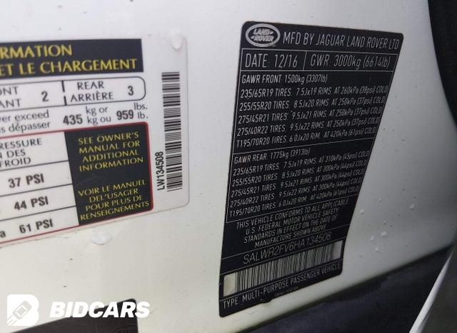 SALWR2FV6HA134508 2017 Land Rover Range Rover photo no. 9