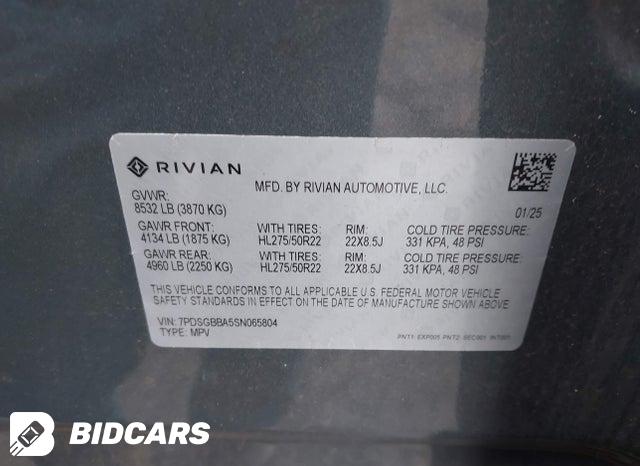 7PDSGBBA5SN065804 2025 Rivian R1S photo no. 9