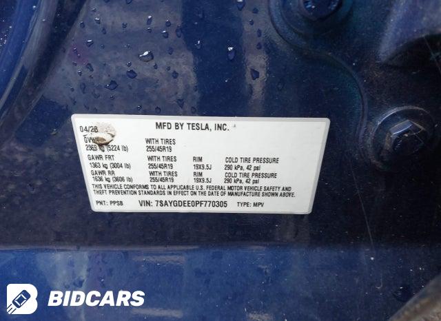 2023 Tesla MODEL Y — VIN 7SAYGDEE0PF770305, şəkil 9