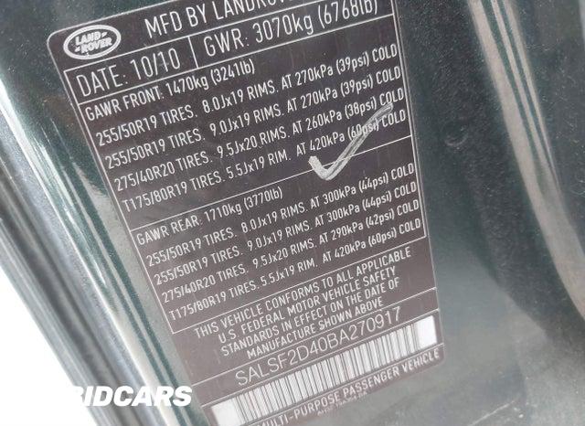 SALSF2D40BA270917 2011 Land Rover Range Rover photo no. 9