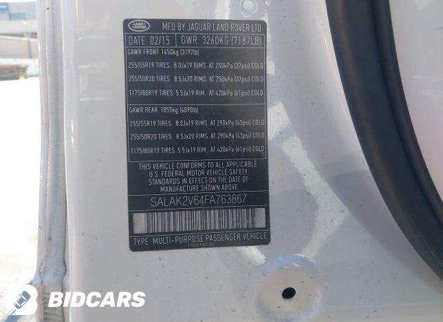 SALAK2V64FA763867 2015 Land Rover LR4 photo no. 9