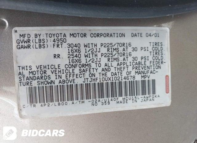 JTJHF10UX10214678 2001 Lexus RX photo no. 9