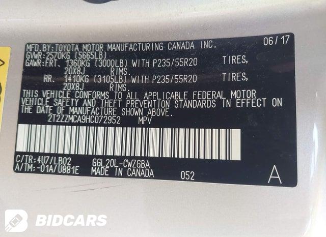 2T2ZZMCA9HC072952 2017 Lexus RX photo no. 9