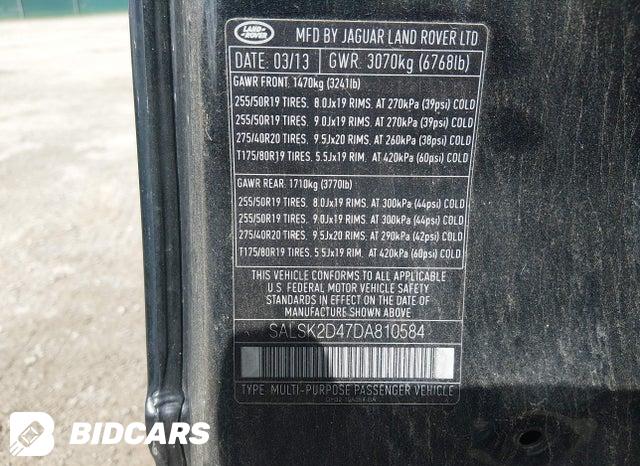SALSK2D47DA810584 2013 Land Rover Range Rover photo no. 9