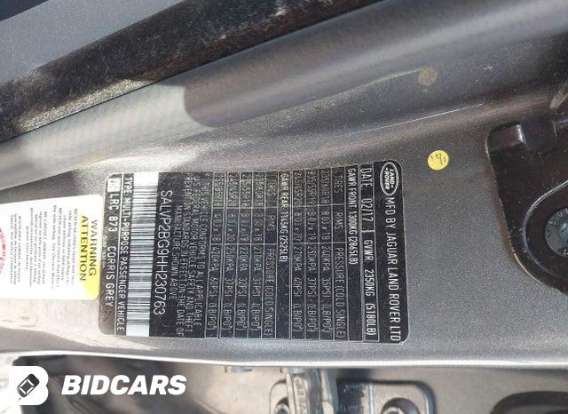 SALVP2BG9HH230763 2017 Land Rover Range Rover photo no. 9