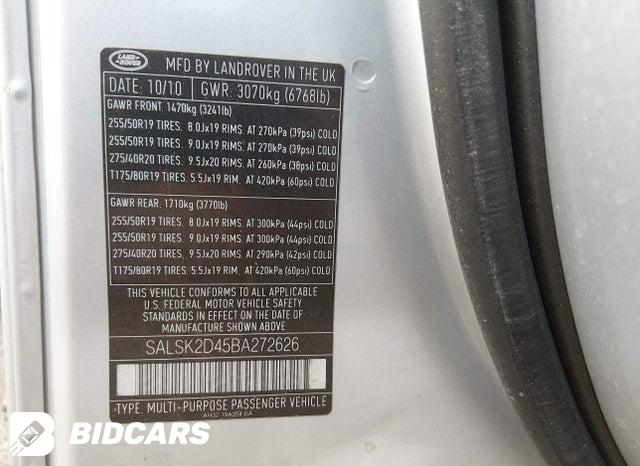 SALSK2D45BA272626 2011 Land Rover Range Rover photo no. 9