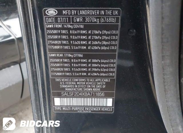 SALSF2D4XBA711856 2011 Land Rover Range Rover photo no. 9