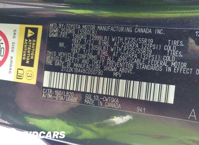 2T2ZK1BA4BC050790 2011 Lexus RX photo no. 9