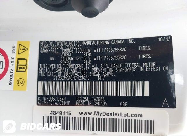 2T2BZMCA6HC123678 2017 Lexus RX photo no. 9
