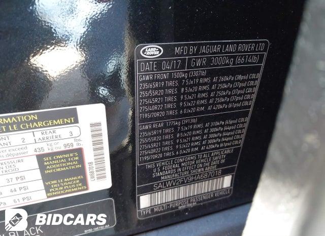 SALWV2FV9HA687018 2017 Land Rover Range Rover photo no. 9