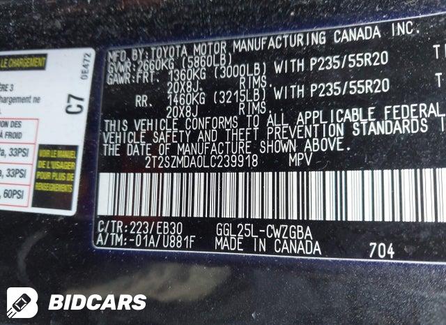 2020 Lexus RX — VIN 2T2SZMDA0LC239918, şəkil 9