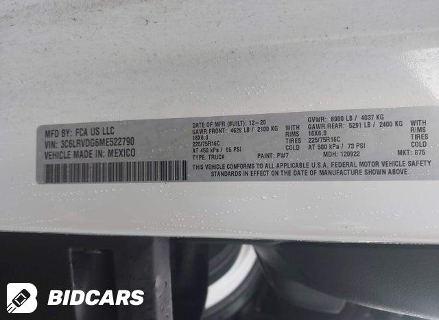 3C6LRVDG6ME522790 2021 RAM Promaster photo no. 9