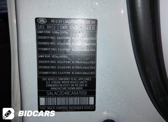 SALAC2D48CA647659 2012 Land Rover LR4 photo no. 9