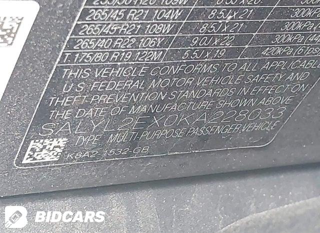 SALYL2EX0KA228033 2019 Land Rover Range Rover photo no. 9
