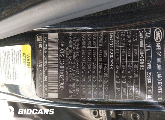 SALVP2BG0FH025300 2015 Land Rover Range Rover photo no. 9