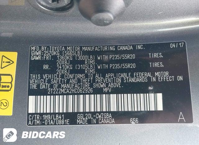 2T2ZZMCA2HC062926 2017 Lexus RX photo no. 9