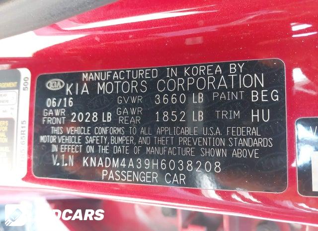KNADM4A39H6038208 2017 KIA Rio photo no. 9